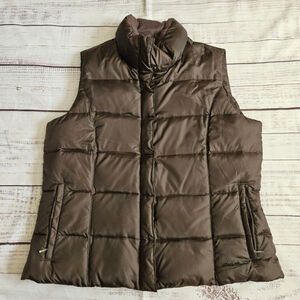 Eddie Bauer Brown Goose Down Vest Puffer Womens XL Outdoor